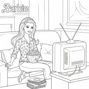 coloriage Barbie update à imprimer a4