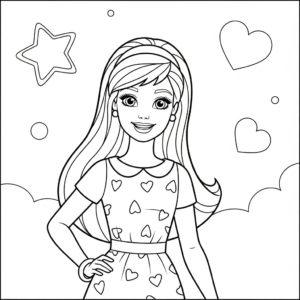 coloriage Barbie update à imprimer