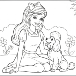 coloriage Barbie update pour enfants a imprimer