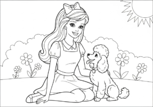 coloriage Barbie update pour enfants a imprimer