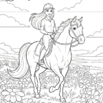 coloriage Barbie update pour enfants a imprimer