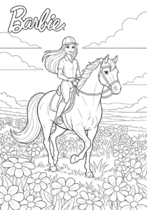 coloriage Barbie update pour enfants a imprimer
