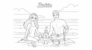coloriage Barbie update pour primaire