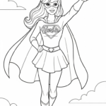 coloriage Barbie update a imprimer pour enfant de 4 ans
