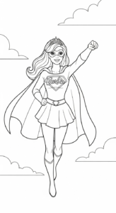 coloriage Barbie update a imprimer pour enfant de 4 ans