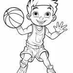 coloriage Basketball pour enfant de 4 ans