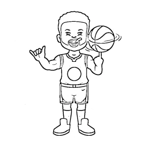 coloriage Basketball à imprimer pour enfant de 3 ans
