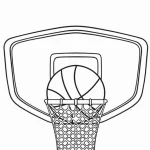 coloriage Basketball pour enfant de 4 ans