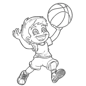 coloriage Basketball gratuit à imprimer