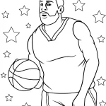 imprimer coloriage Basketball pour enfant