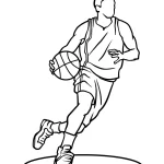 coloriage Basketball à imprimer pour enfant de 3 ans