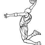 coloriage Basketball à imprimer pour enfant de 6 ans