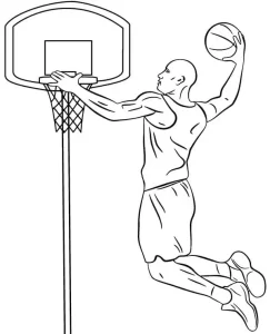 coloriage Basketball gratuit à imprimer