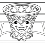 coloriage Basketball updated pour enfants à télécharger