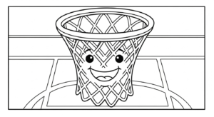 coloriage Basketball updated pour enfants à télécharger