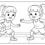 coloriage Basketball updated pour enfant de 5 ans