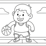 coloriage Basketball updated à imprimer pour enfant de 12 ans
