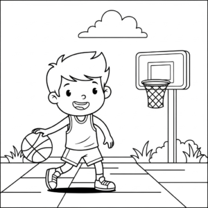coloriage Basketball updated d