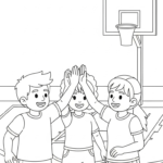 coloriage Basketball updated à imprimer pour enfant de 6 ans