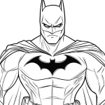 coloriage Batman pour enfant de 6 ans