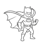 coloriage Batman à imprimer pour enfant de 2 ans