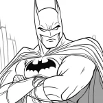 coloriage Batman à imprimer kawaii