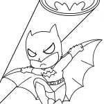 coloriage Batman à imprimer pour enfant de 2 ans