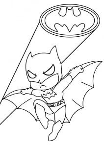 coloriage Batman à imprimer pour enfant de 2 ans
