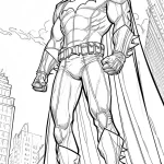 coloriage Batman à imprimer pour enfant de 9 ans