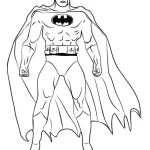 coloriage Batman à imprimer pour enfant de 2 ans