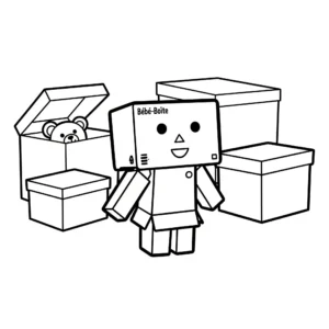 coloriage Bébé Boîte et ses boîtes à surprise à imprimer pour enfant de 8 ans