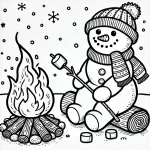 coloriage Bonhomme de neige a dessiner en ligne
