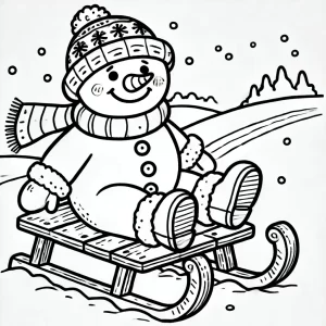 coloriage Bonhomme de neige d