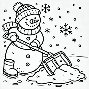 coloriage Bonhomme de neige pour enfants