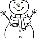 coloriage Bonhomme de neige à imprimer pour enfant de 10 ans