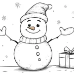 coloriage Bonhomme de neige a imprimer gratuitement