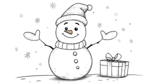coloriage Bonhomme de neige a imprimer gratuitement