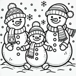 coloriage Bonhomme de neige pour primaire