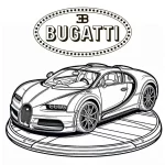 coloriage Bugatti à imprimer a4