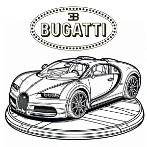 coloriage Bugatti à imprimer a4