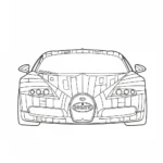 coloriage Bugatti pour enfant de 2 ans