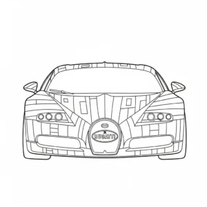 coloriage Bugatti pour enfant de 2 ans