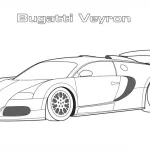 coloriage Bugatti pour enfant de 8 ans