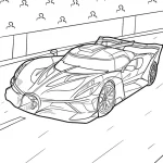 coloriage Bugatti à imprimer pour enfants