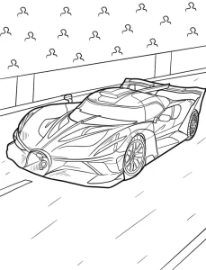 coloriage Bugatti à imprimer pour enfants
