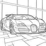 coloriage Bugatti pour enfant de 3 ans