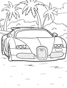 coloriage Bugatti à imprimer gratuit