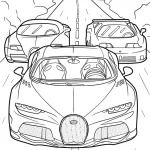 coloriage Bugatti pour enfants