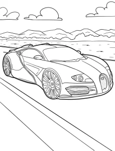 coloriage Bugatti a imprimer