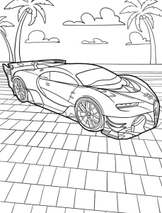 coloriage Bugatti à imprimer pdf